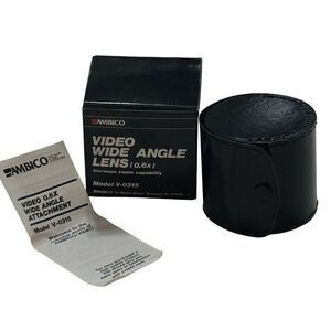 Ambico Model V-0315 Video 0.6x Wide Angle Lens Attachment Wide Japan Made